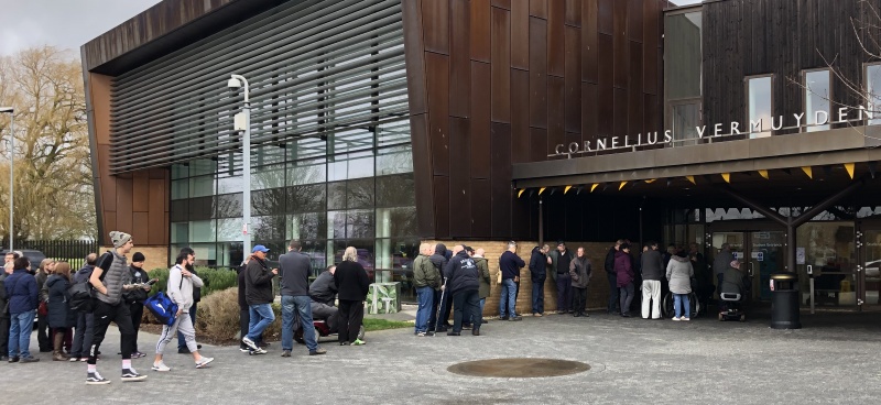 Queues for the Canvey Radio Rally 2020